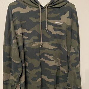 PINK Victoria's Secret Green Camouflage Hoodie